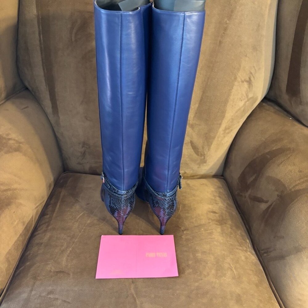 Paris Texas Leather Lauren Boot Midnight Size 37.5 - New with Box - Picture 7 of 7